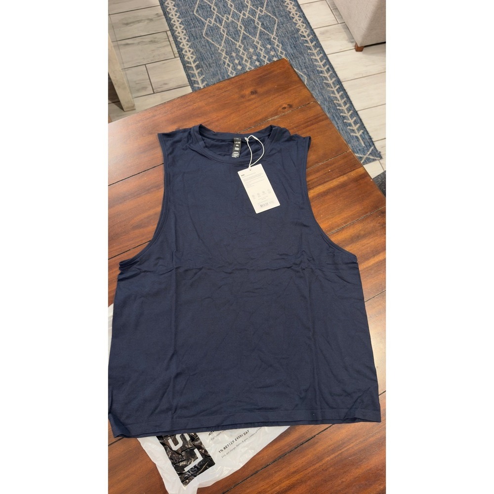 LSKD AeroFLX+ Seamless Muscle Tank Navy 2XL Mens Training Gym New NWT - Picture 2 of 16
